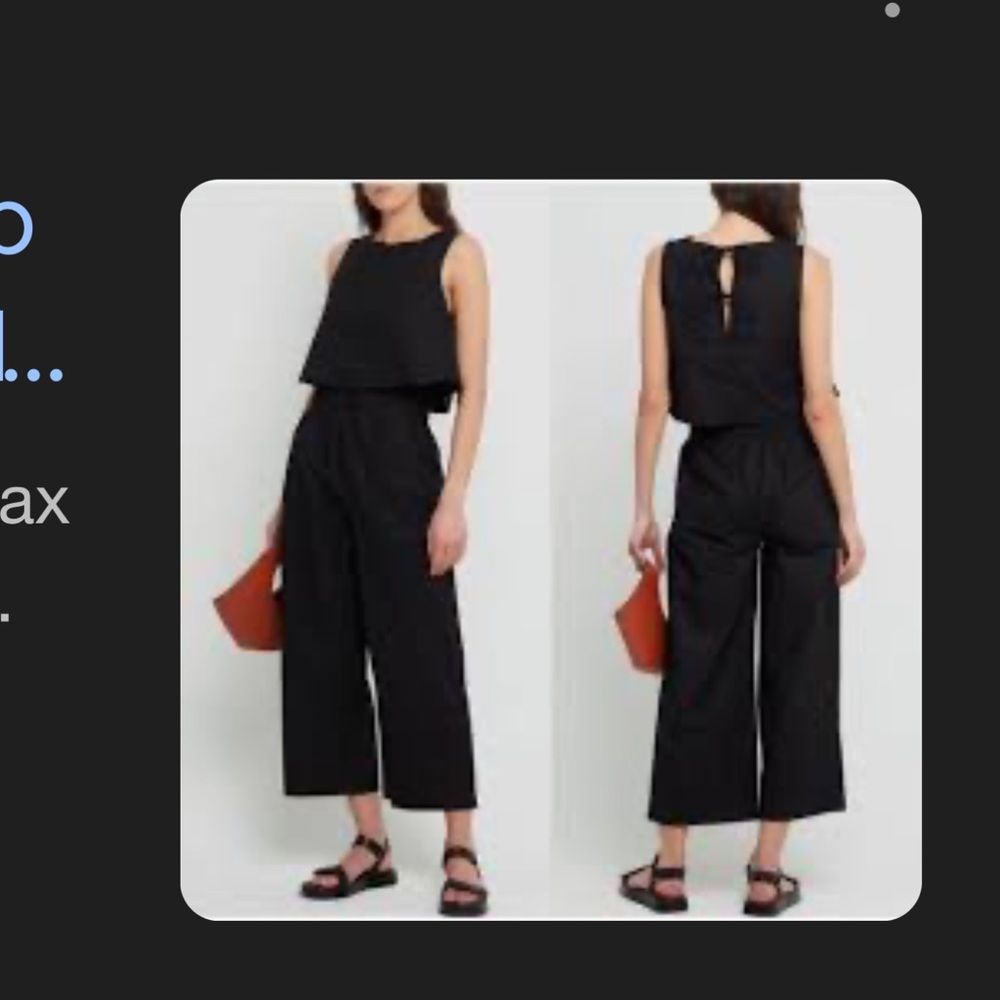 Chic Black Wide Leg Capri Linen Blend Pants Still Have 1 pair left